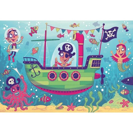 Puzzle Si Joc Barca Piratilor, 2X24 Piese Ravensburger - 1